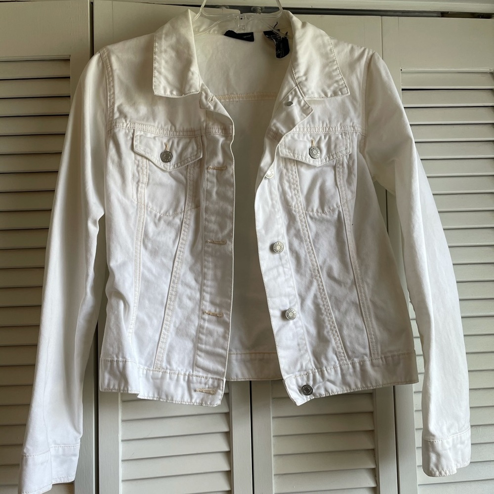 NewYork & Company white jean jacket